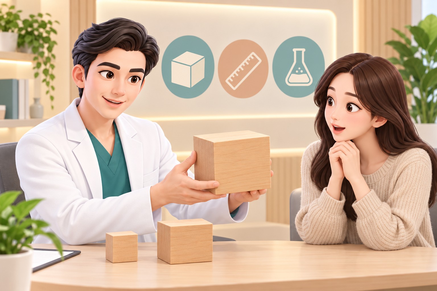 体积与长度的立方成正比的说明图
